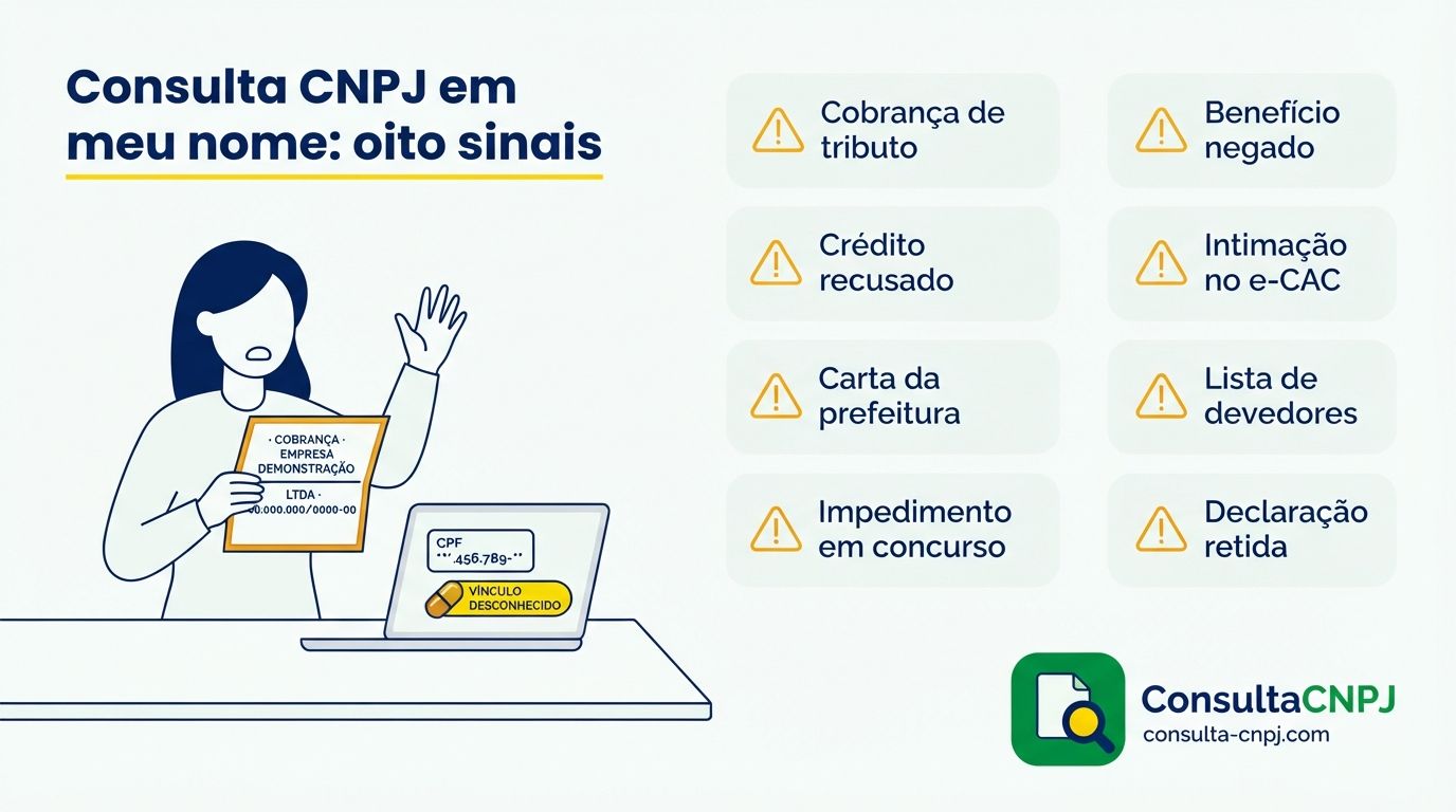 Oito sinais de alerta de que existe uma empresa aberta indevidamente com o seu CPF, de cobranca de tributo a recusa de credito